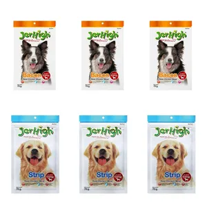 تشویقی سگ جرهای مدل بیکن و استریپ طعم مرغ، گوشت گاو وزن 420 گرم مجموعه 6 عددی