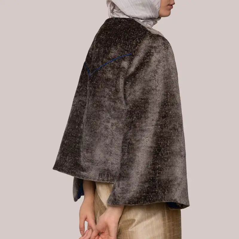 کت زنانه کلوتو مدل   MAKHMAL TAFTEH - DGRY