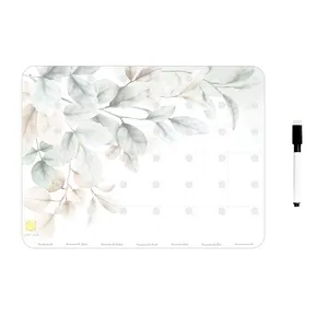 تخته وایت برد عرش دیس مدل پلنر یخچالی کد 15 سایز 20x30 سانتی متر به همراه ماژیک