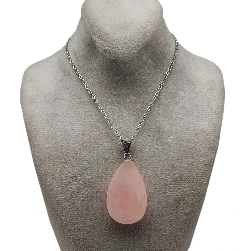 گردنبند دخترانه طرح رز کوارتز کد 11-204