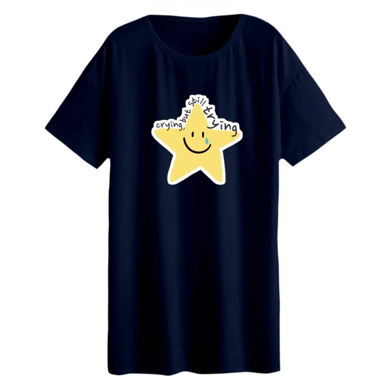 تی شرت لانگ زنانه مدل ستاره