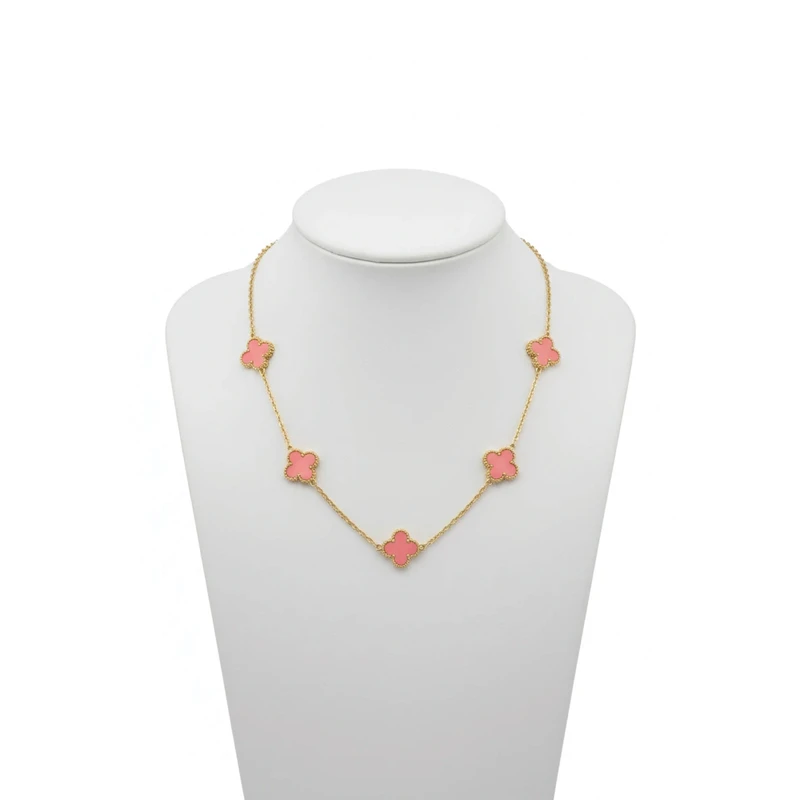گردنبند زنانه مدل پنج گل