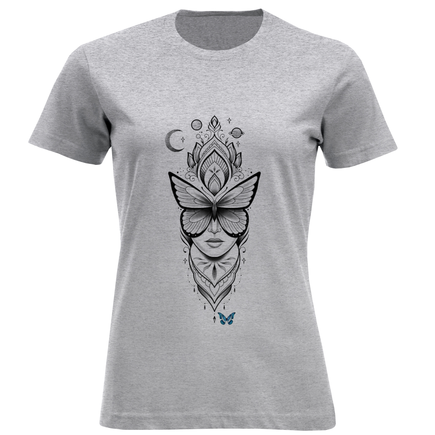 تی شرت آستین کوتاه زنانه مدل پروانه D851