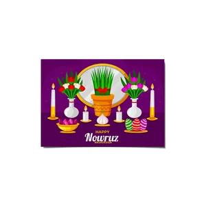کارت پستال ماسا دیزاین طرح سال نو مبارک نوروز مدل POSTV020
