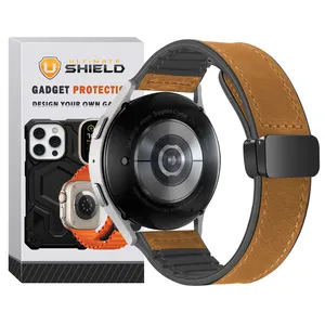 بند آلتیمیت شیلد مدل Smooth Leather Mag TW مناسب برای ساعت هوشمند شیائومی Redmi Watch 5 Active / Watch 5 Lite 22mm