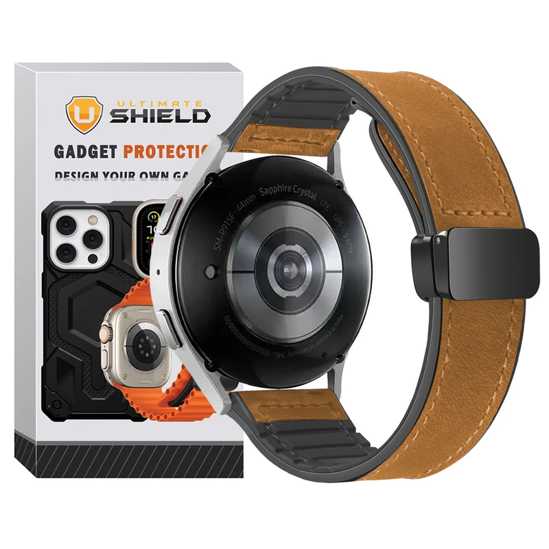 بند آلتیمیت شیلد مدل Smooth Leather Mag TW مناسب برای ساعت هوشمند ناتینگ CMF Watch Pro / CMF Watch Pro 2 / CMF Watch Pro 3 22mm