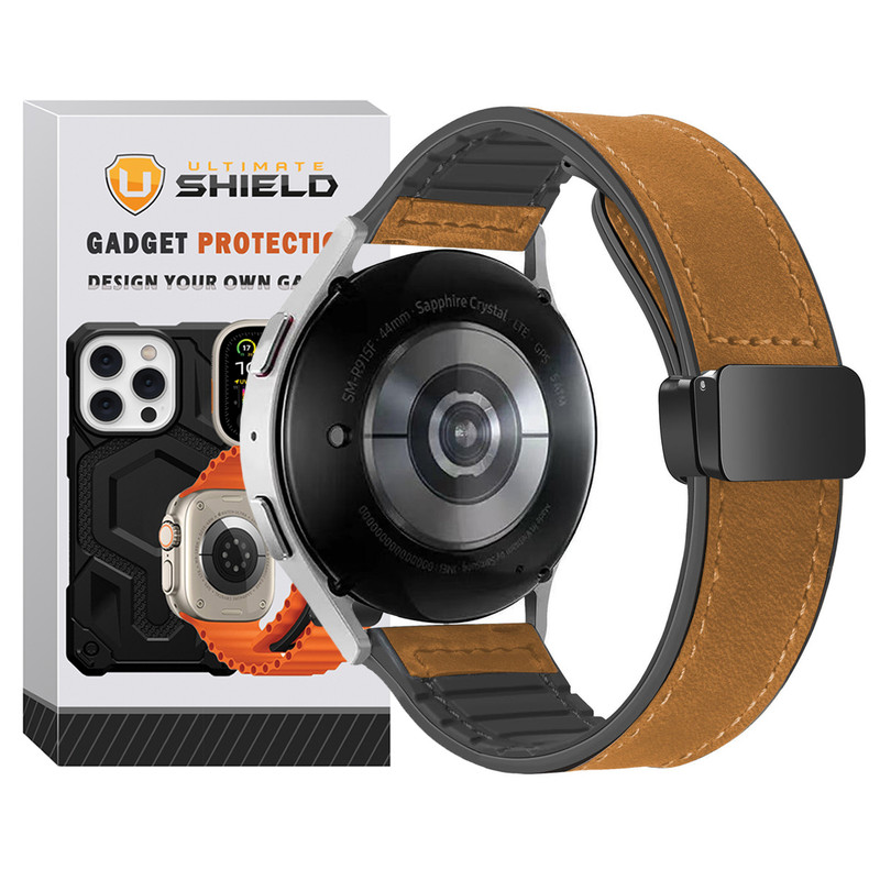بند آلتیمیت شیلد مدل Smooth Leather Mag TW مناسب برای ساعت هوشمند شیائومی Redmi Watch 5 Active / Watch 5 Lite 22mm