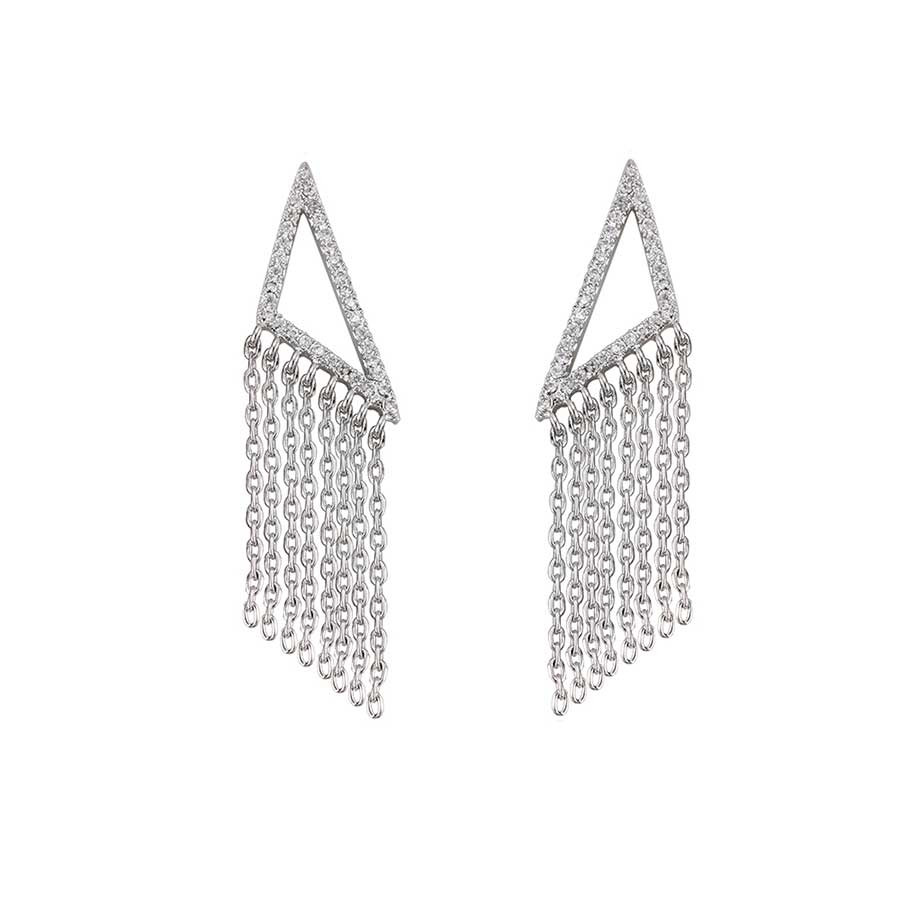 گوشواره زنانه ژوپینگ مدل ریسه ای نگین دار گوشواره زنانه ژوپینگ مدل ریسه ای نگین دار