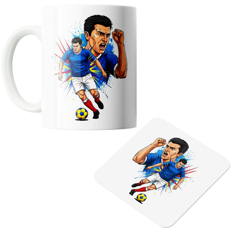 ماگ پاد افرین مدل فوتبالی به همراه زیر لیوانی 