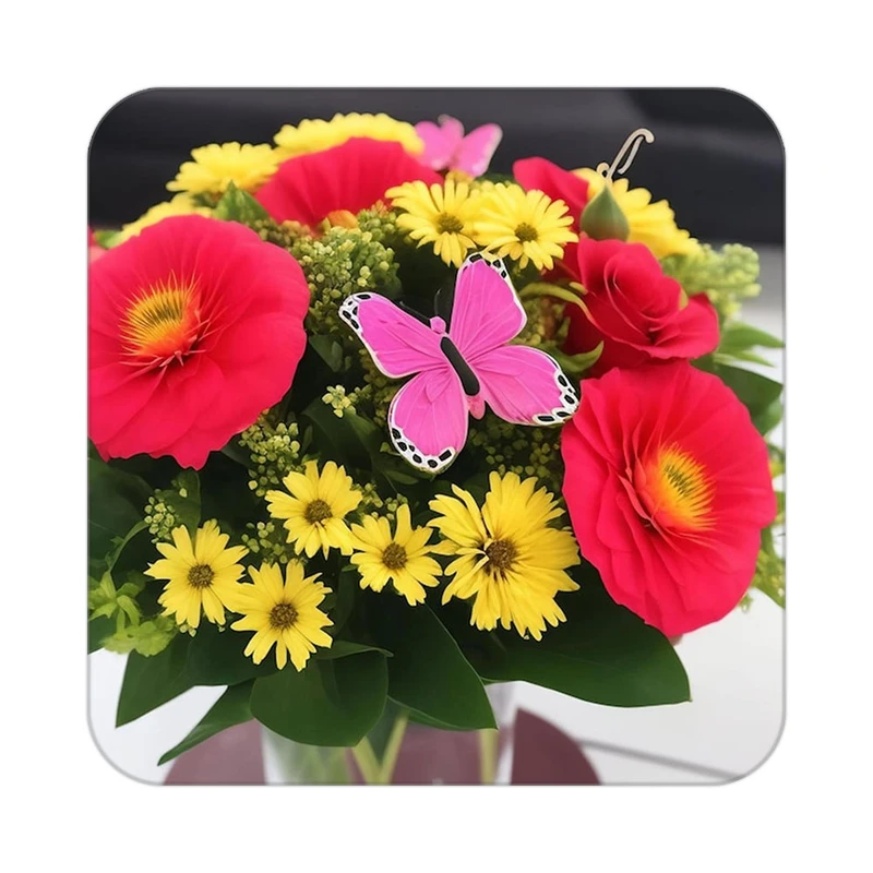 زیر لیوانی کاکتی طرح گل مدل mp17714