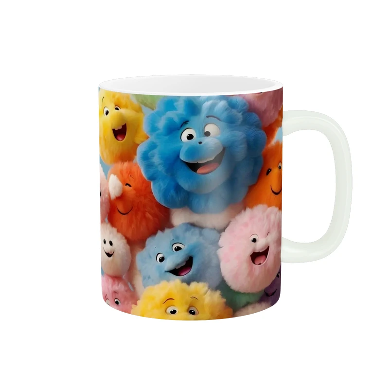 ماگ پاد آفرین طرح شکلک رنگارنگ کد 1482