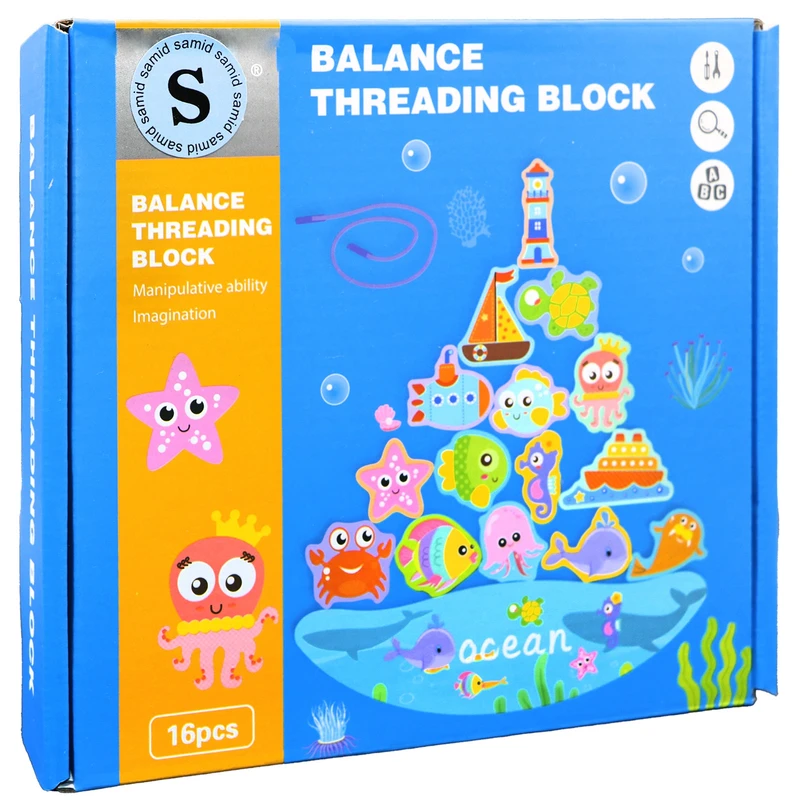 بازی آموزشی سمید مدل کشتی تعادلی و نخواره طرح اقیانوس و آبزیان دریا