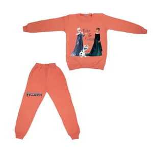 ست سویشرت و شلوار دخترانه مدل دورس توکرکی السا النا رنگ گلبهی