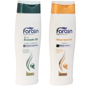 شامپو مو فاربن مدل روغن آووکادو مناسب برای موهای خشک و آسیب دیده حجم 250 میلی لیتر به همراه شامپو مو فاربن مدل روغن جوانه گندم مناسب برای موهای معمولی حجم 250 میلی لیتر
