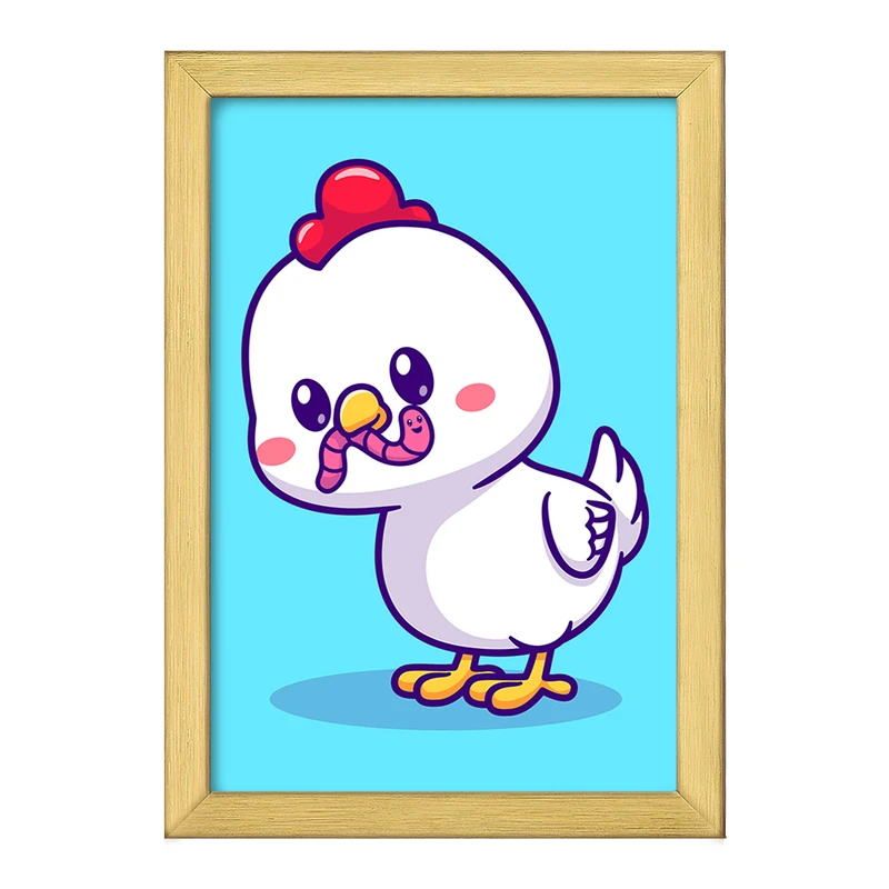 تابلو خندالو طرح حیوانات بامزه خروس کد 29673