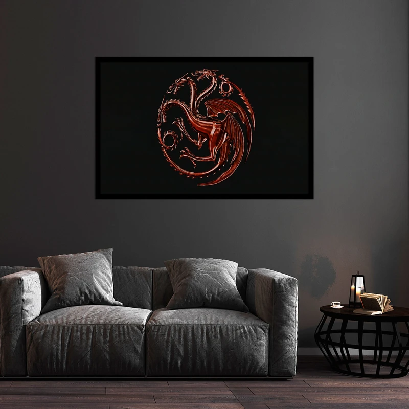 تابلو بکلیت طرح اکشن اژدها سه سر مدل B-bu2048