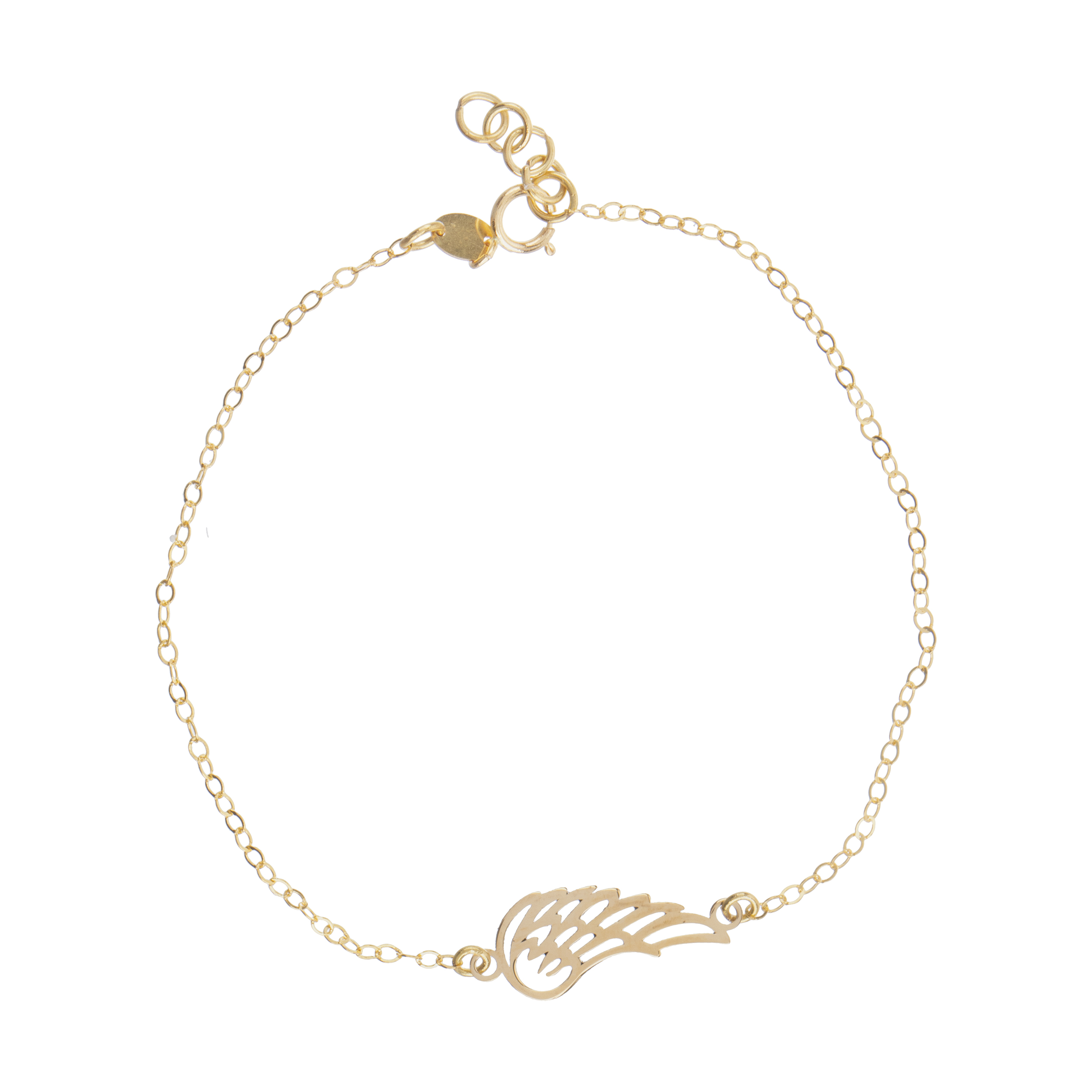 دستبند طلا 18 عیار زنانه الماسین آذر طرح بال کد balf01 