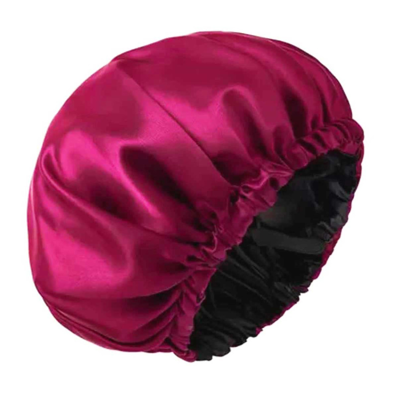 کلاه زنانه مدل خواب ساتن رنگ سرخابی