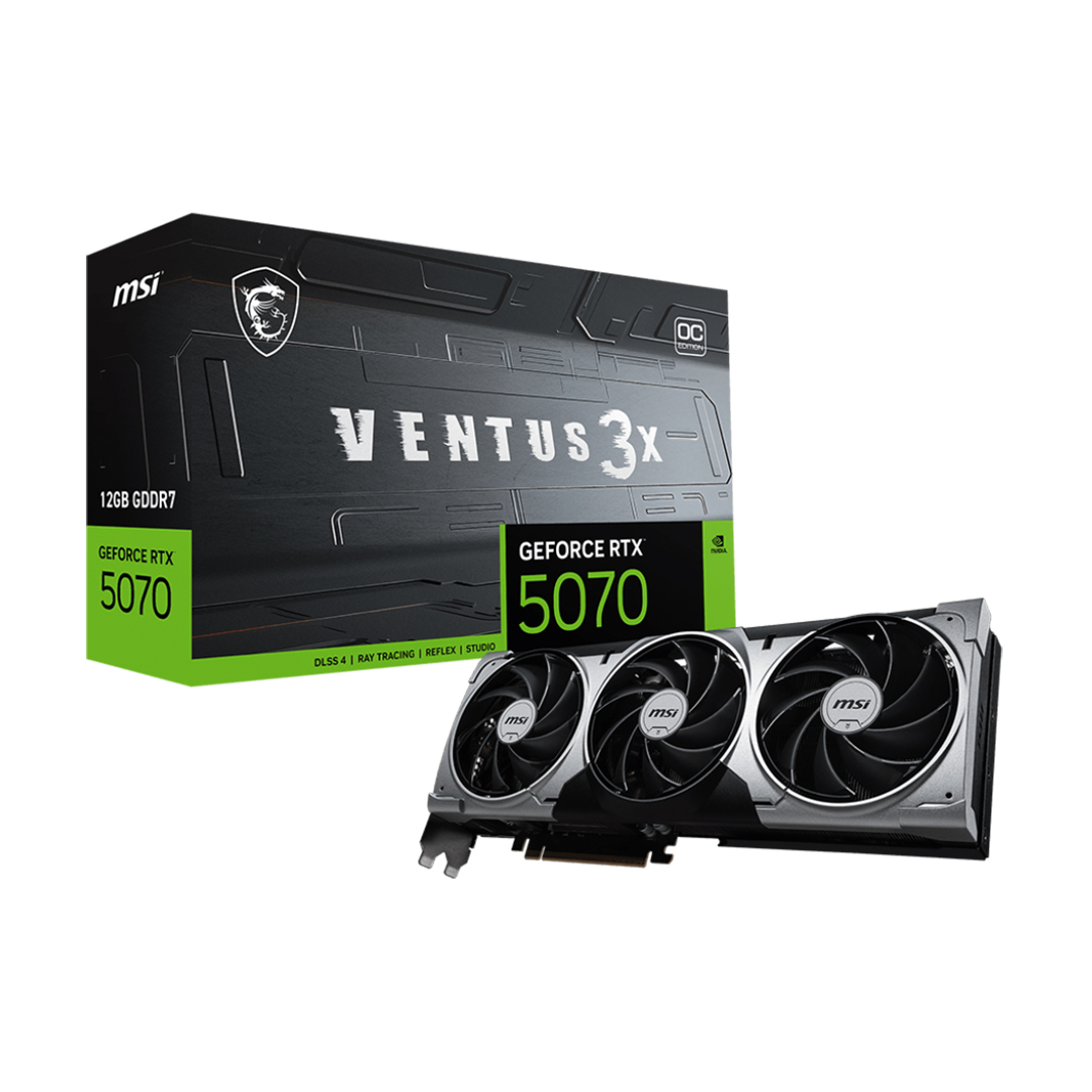 کارت گرافیک ام اس آی مدل Geforce RTX 5070 Ventus 3X OC 12G