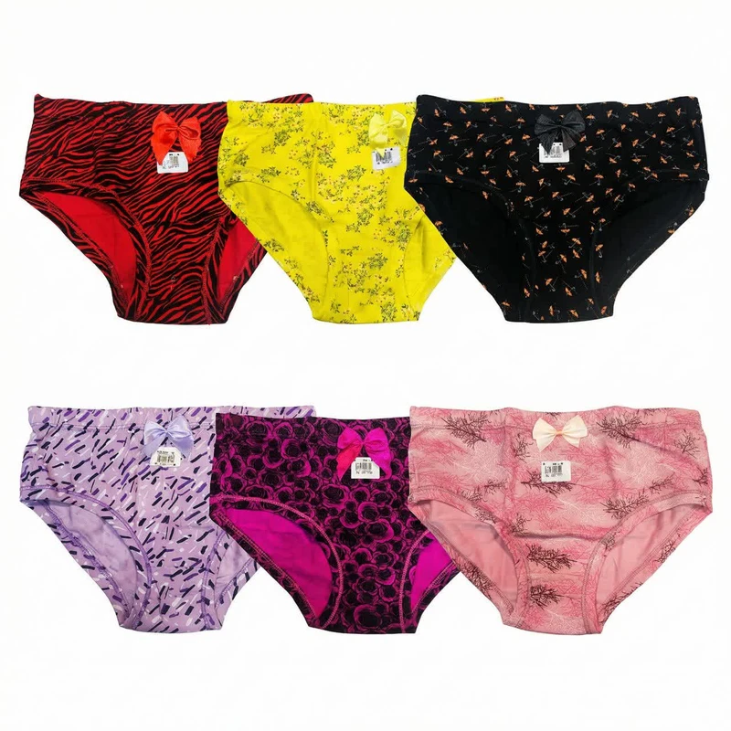 شورت زنانه مدل نخ پنبه L78400 بسته 6 عددی