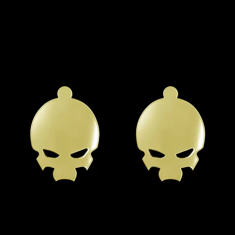 گوشواره طلا 18 عیار زنانه مدوپد مدل جمجمه کد GA1-15651