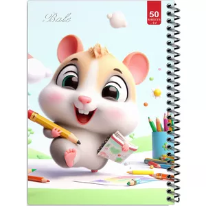 دفتر نقاشی 50 برگ انتشارات بله طرح موش کوچولو و مداد رنگی کد A4-L312