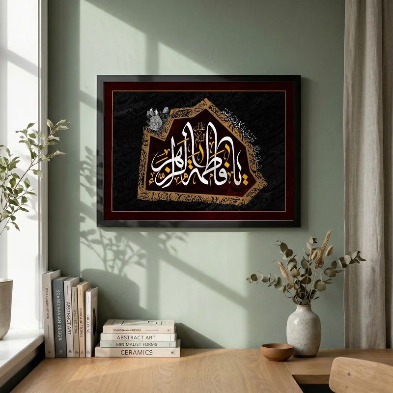 تابلو طرح مذهبی مدل G14758 فریم مشکی