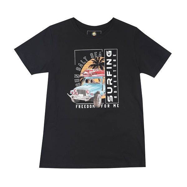 تی شرت آستین کوتاه پسرانه ترسه به نگار مدل چاپی کد 6203 - - 1