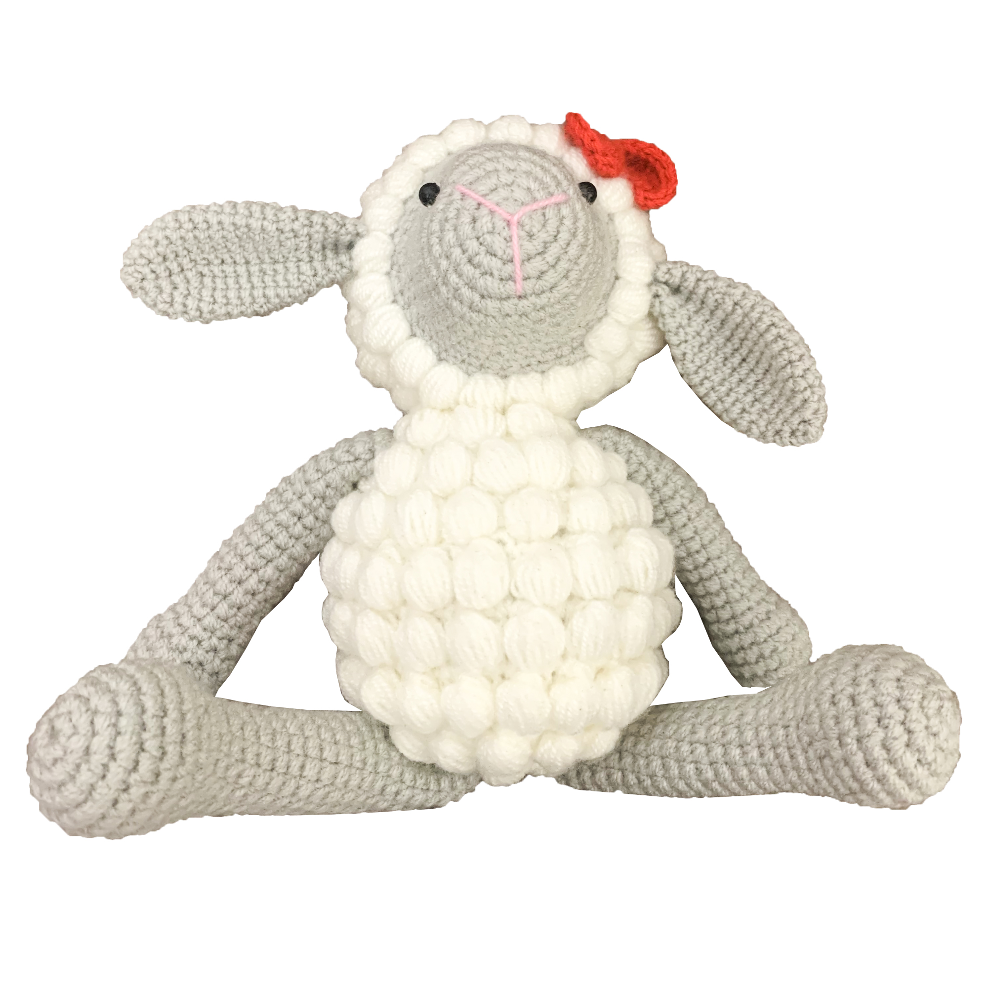 عروسک بافتنی طرح گوسفند زبل کد 18