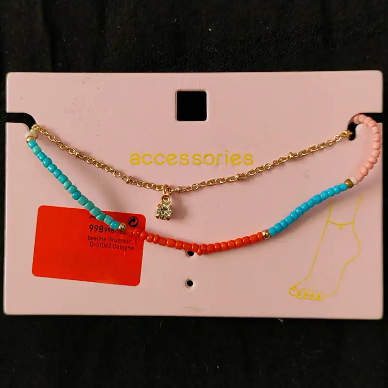 پابند زنانه اکسسورایز مدل رنگارنگ نگین دار