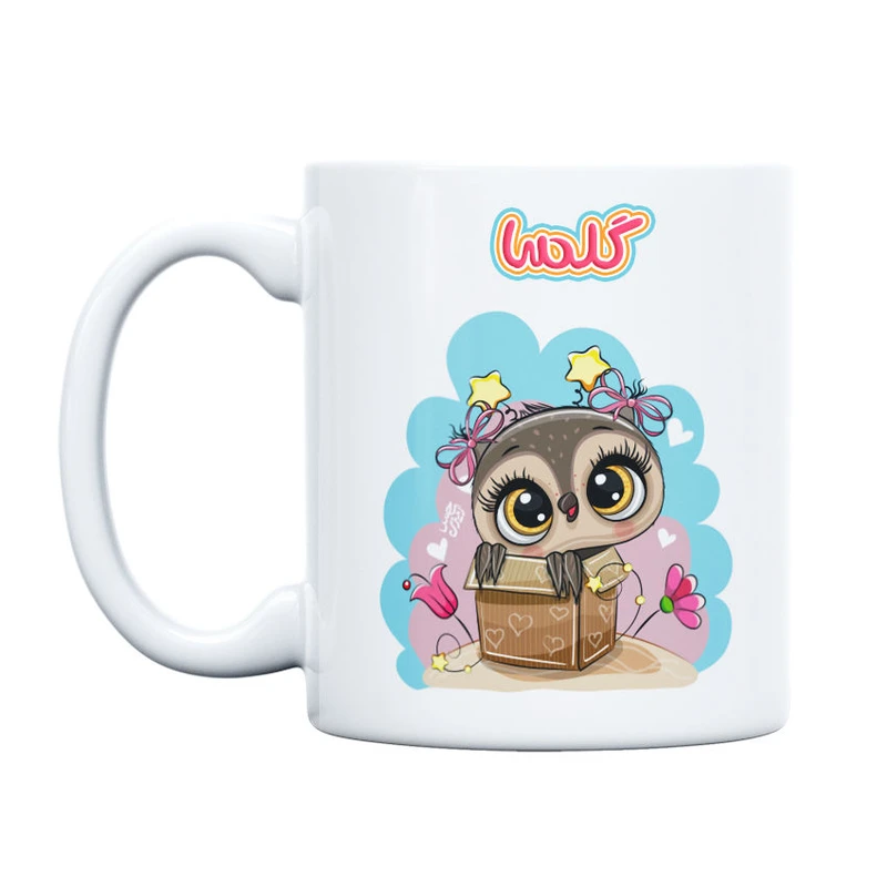 ماگ حس آمیزی طرح  جغد مدل گلسا 