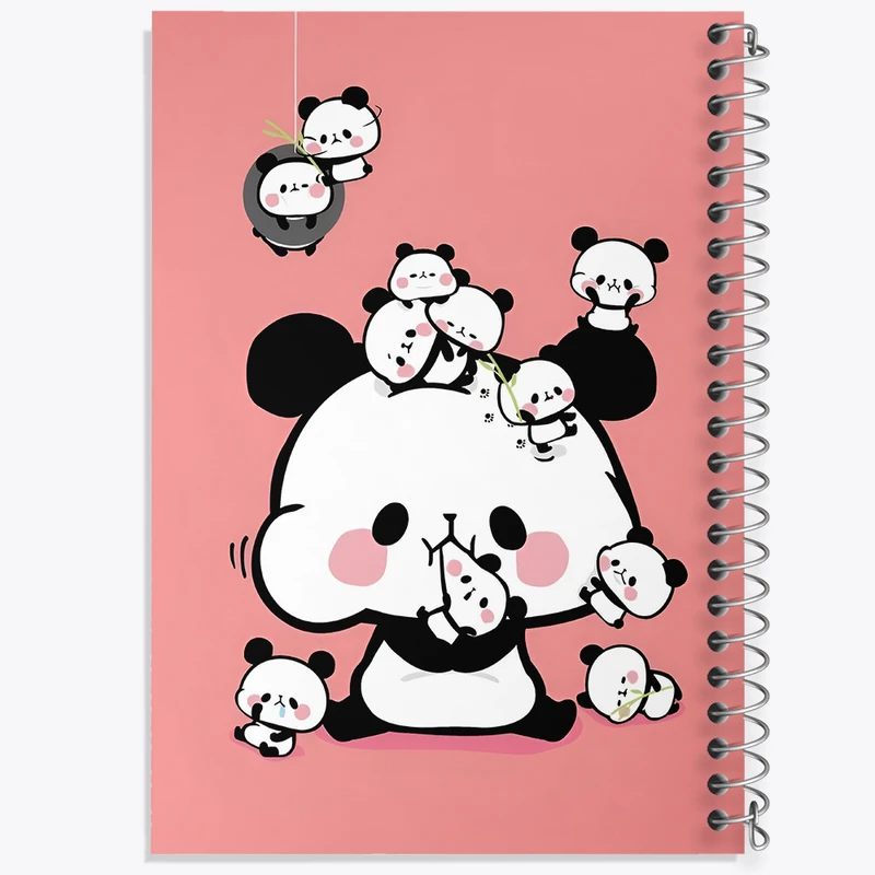 دفتر شطرنجی 50 برگ خندالو طرح پانداهای کیوت کد N4054