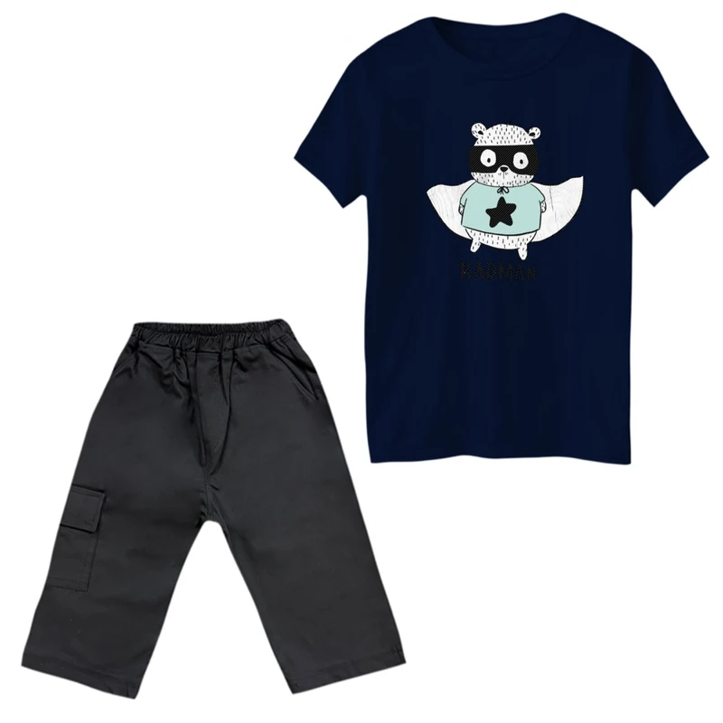 ست تی‌شرت و شلوارک پسرانه مدل barman