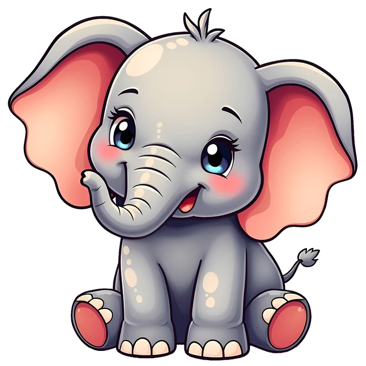 استیکر پارچه و لباس پاد آفرین مدل بچه فیل کد DKST635