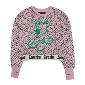 سویشرت دخترانه مدل کراپ کد fg5