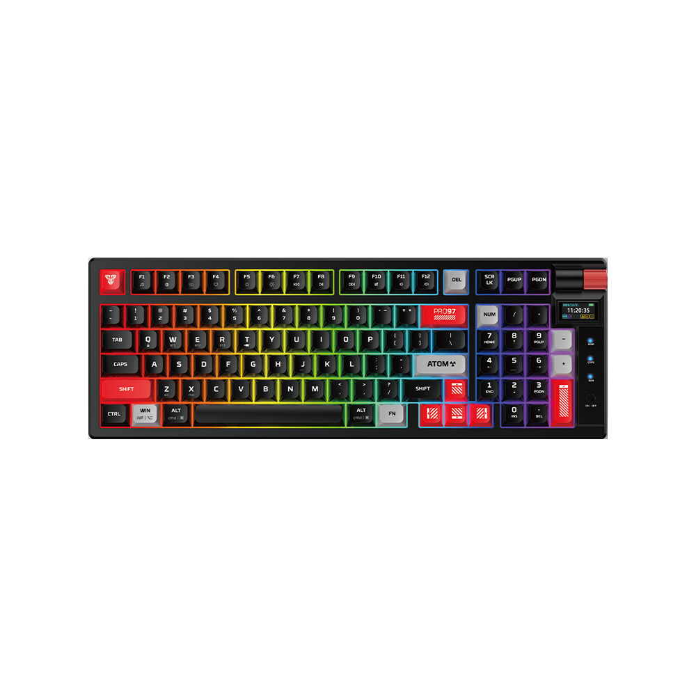کیبورد بی‌سیم گیمینگ فنتک مدل Atom Pro97 MK918Redswitch