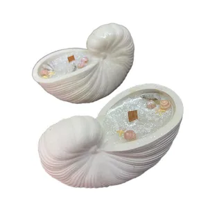 شمع دستساز بدون بو مدل صدف کد N02 زمان اتمام 1 ساعت مجموعه دو عددی