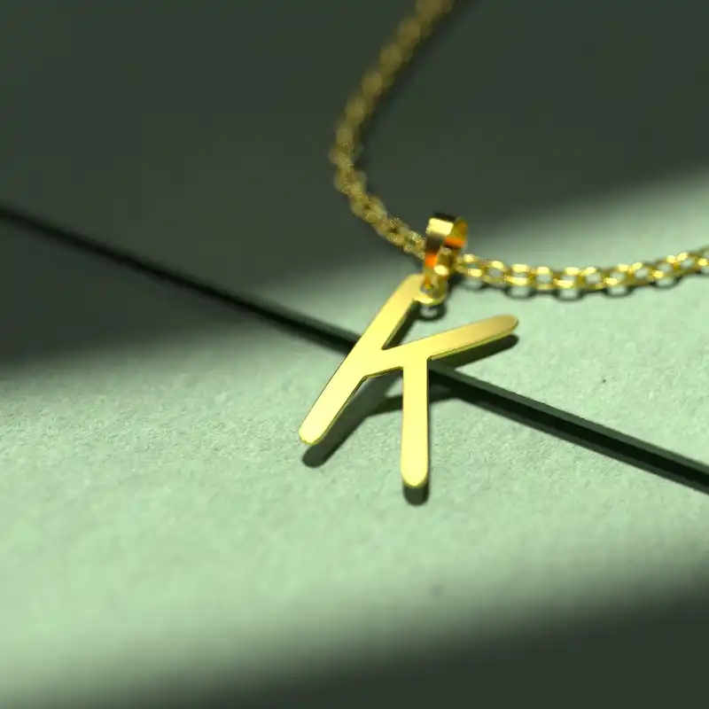 گردنبند طلا 18 عیار زنانه مدوپد مدل حرف K کد H3-1-1583