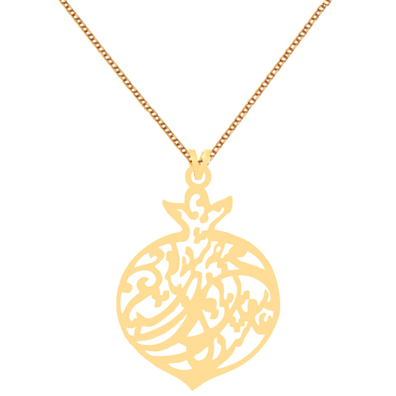 گردنبند طلا 18 عیار زنانه کرابو طرح انار عشق مدل Kr7225