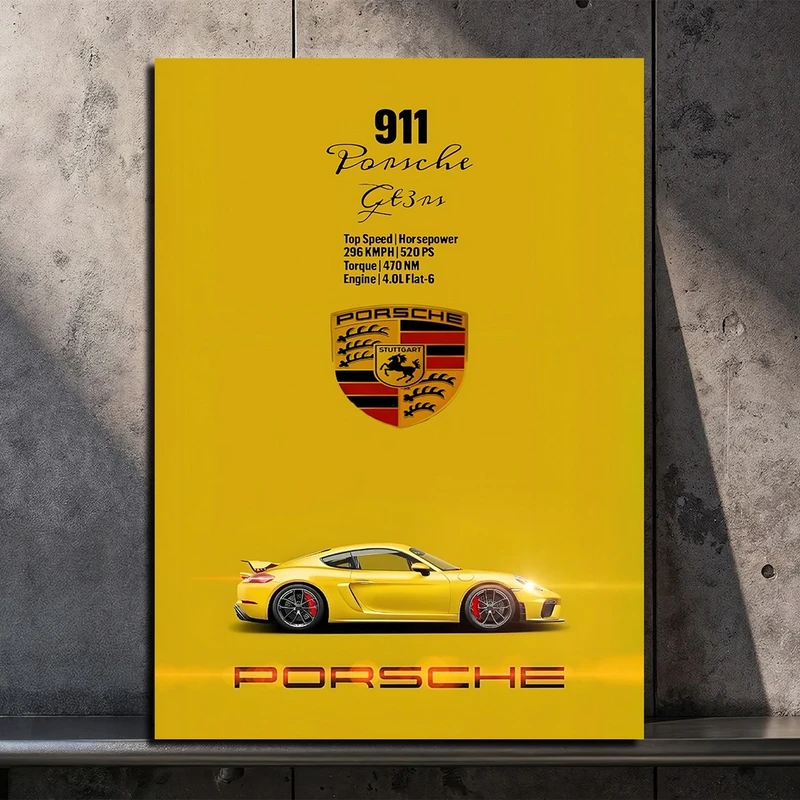 تابلو شاسی بکلیت طرح ماشین پورشه 911 مدل SH-S10823 