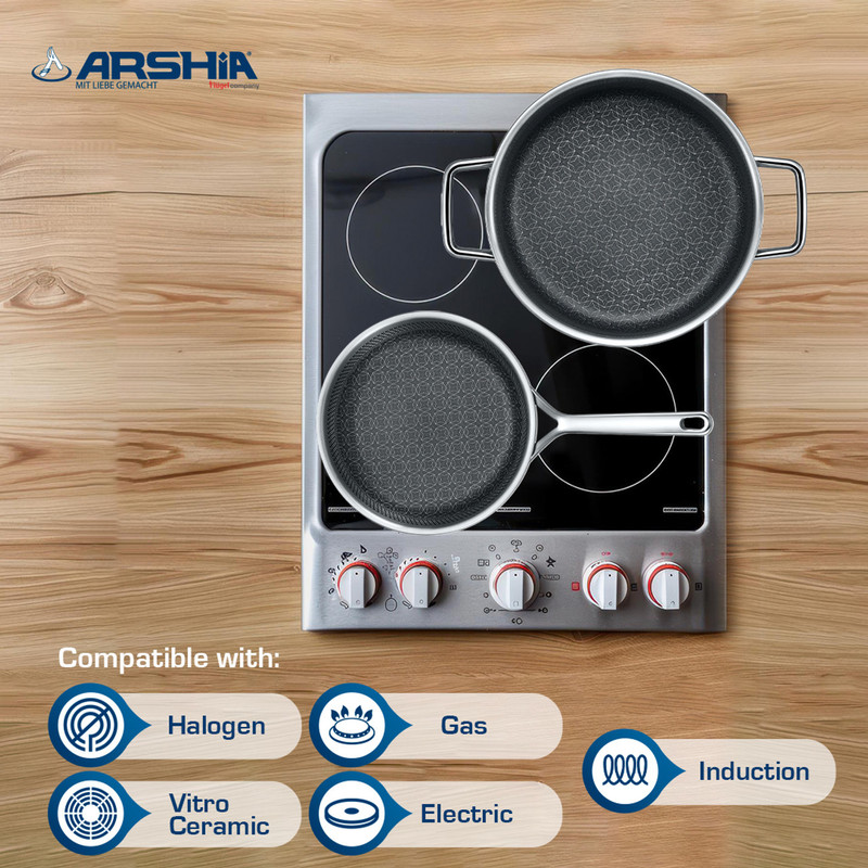 تابه استیل عرشیا مدل SS050-3340 سایز 24