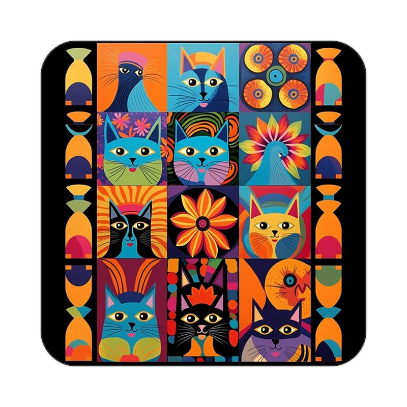 زیر لیوانی کاکتی طرح حیوانات رنگی مدل mp26794