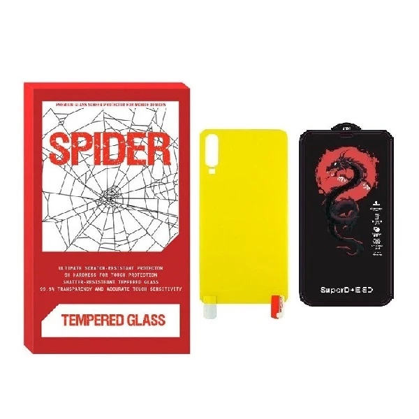 محافظ صفحه نمایش اسپایدر مدل HORO مناسب برای گوشی موبایل سامسونگ Galaxy A50 به همراه محافظ پشت گوشی