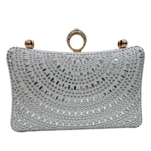 کیف مجلسی زنانه مدل انگشتی دسته دار نگین پروانه ای