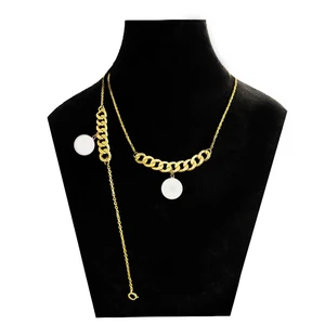 نیم ست زنانه مدل زنجیر صدفی و قفل تی کد cart_w_0013