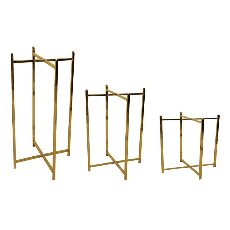 استند گلدان مدل فلزی پروفیل مربعی کد 28 مجموعه 3 عددی