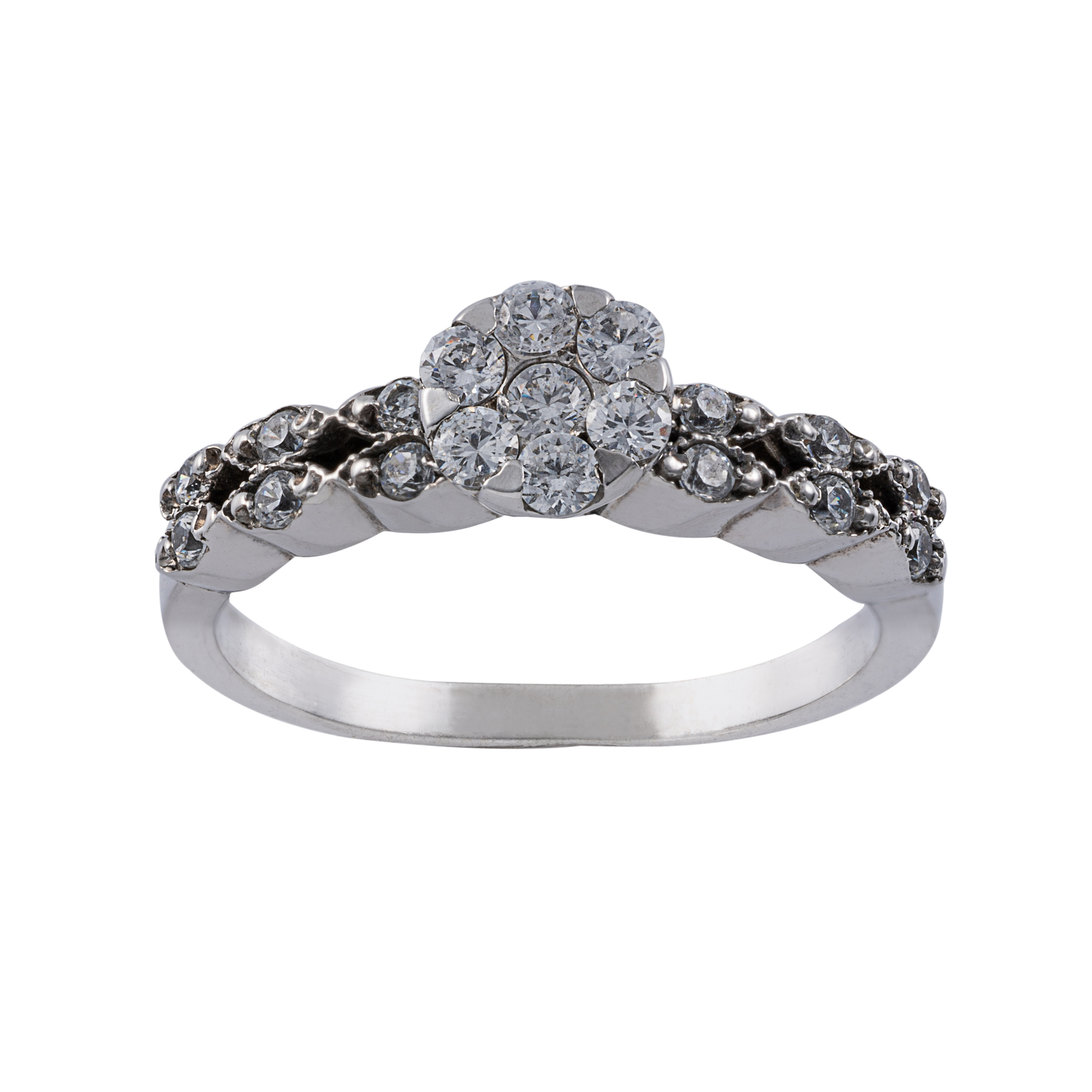 انگشتر طلا 18 عیار زنانه جواهری سون مدل 0057