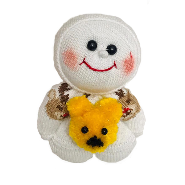 عروسک بافتنی مدل مینی عروسک خرسی چکاد کد s1