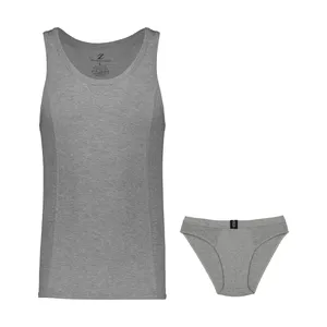 ست شورت و زیرپوش مردانه زاگرس پوش مدل 103-GRAY