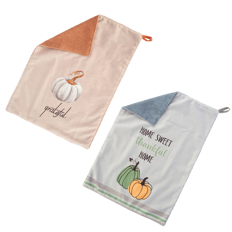 دستمال آشپزخانه مدل دو لایه دکوری بسته دو عددی